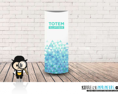 Totem Carton Elliptique